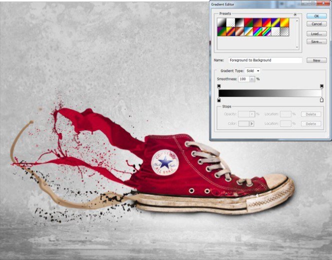 如何在Photoshop中创建一个真棒泼溅运动鞋插图19