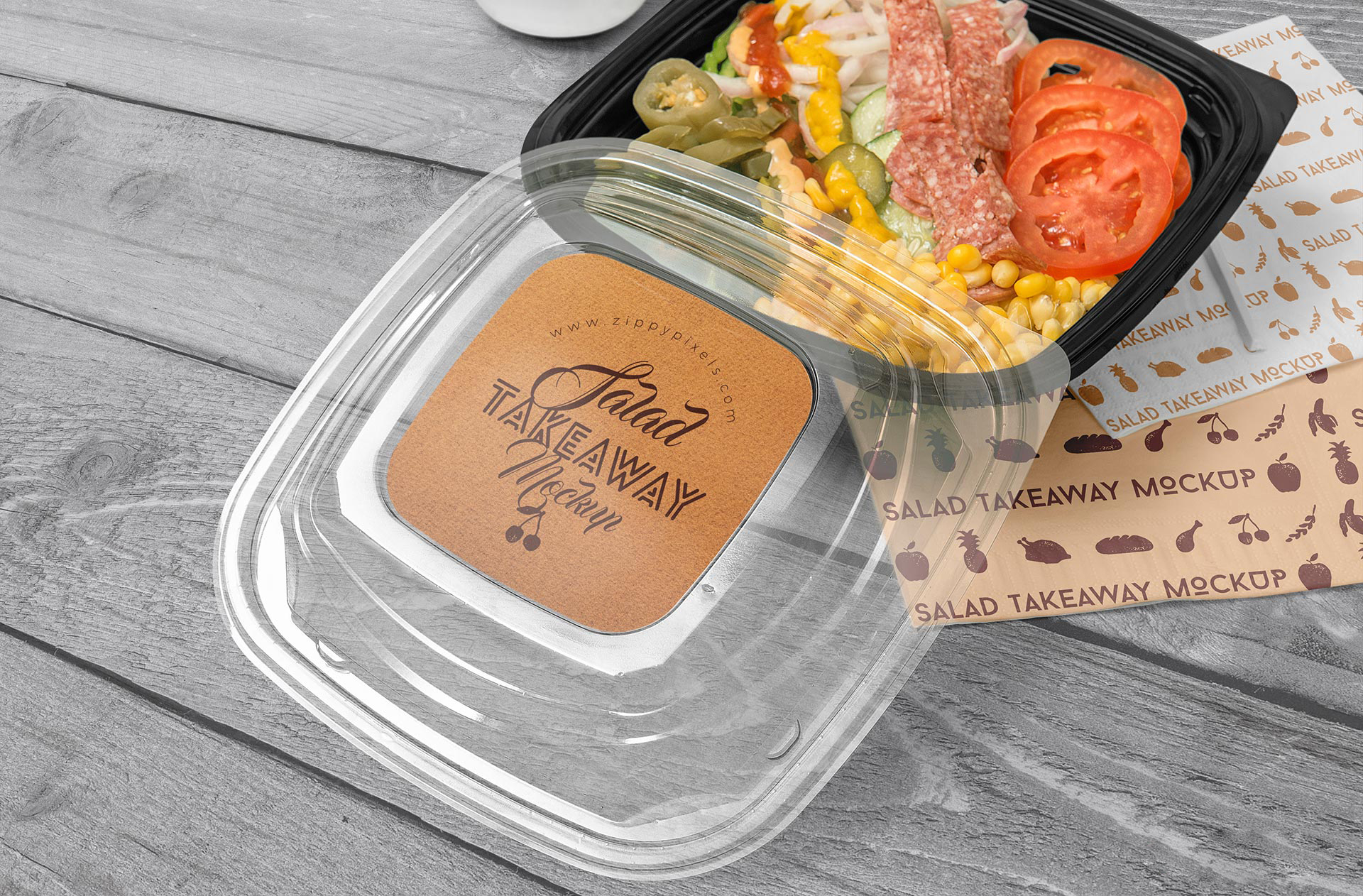 食品塑料盒品牌样机插图1